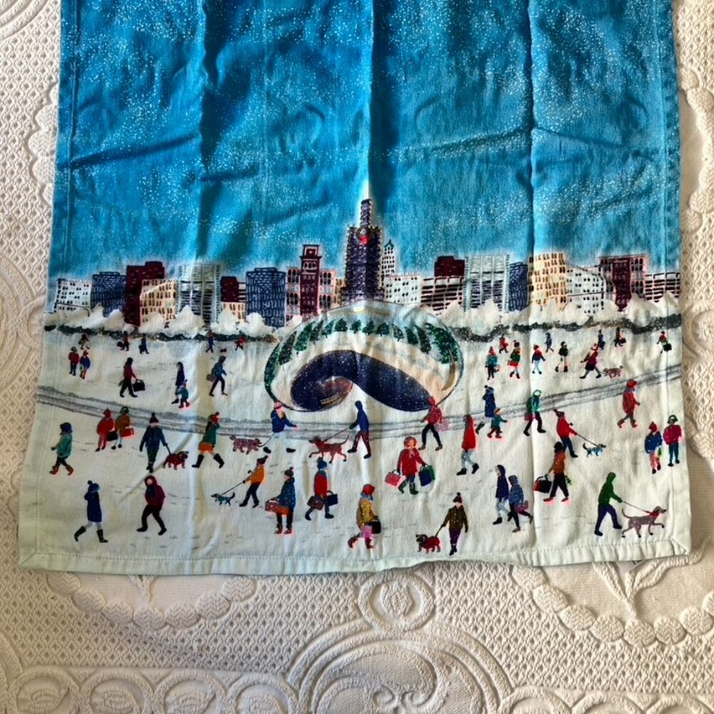 Anthropologie Holiday the City Dish Towel - Chicago - Picture 4 of 5